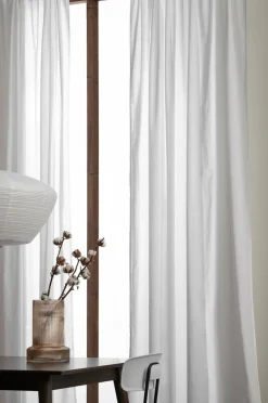 &Home Gardin med løpegang i bomullsvoile 2-pk