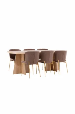 Venture Home Bootcut spisebord med Modesto spisestol